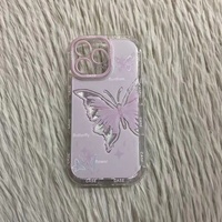Pour iPhone 16 15 14 13 12 11 filles mignonnes couverture de téléphone pour Huawei NOVA 11 NOVA 14 mode papillon femmes IMD coque de téléphone