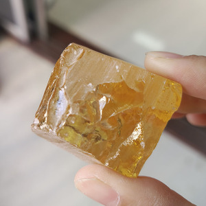 พลอยคิวบิกเซอร์โคเนียสังเคราะห์สีเหลืองสดใสแบบหยาบ ไม่เจียระไน สำหรับทำเครื่องประดับ - Product Image 3