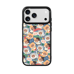 AG เคสโทรศัพท์ขอบสีดำเพื่อสัมผัสกับการออกแบบลายหมีน้อยด้วยทองคำสำหรับ Iphone17 17PM 16pro 15เคสฝาแม่เหล็ก - Product Image 4