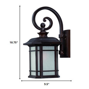 HMS XL antico bronzo smerigliato vetro lanterna lampada da parete decorativa esterna lampada da parete - Product Image 6