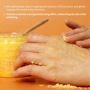 <span class=keywords><strong>Exfoliante</strong></span> Corporal Natural de Cúrcuma de 220g con Sal Marina y Aceite de Curcumina para Exfoliar, Controlar los Poros e Hidratar - Product Image 5