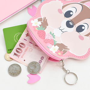 Minimalista creativo portátil llevar llave bolsa de almacenamiento Pu cuero personaje de dibujos animados cremallera monedero - Product Image 5