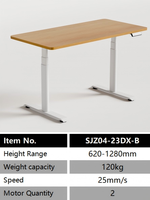 Bureau debout ergonomique réglable électrique à double moteur de luxe et moderne – Bureau électrique robuste à hauteur réglable pour le bureau, la maison et la zone de jeu