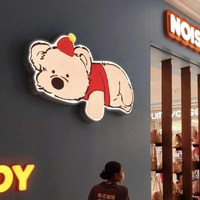 Minjiang Snow Factory - Vente en gros de panneaux lumineux en métal 3D personnalisés avec logo d'entreprise, enseigne lumineuse LED pour la publicité