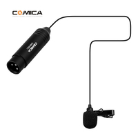 Microphone cravate filaire cardioïde COMICA XLR avec boîtier en alliage d'aluminium et plastique, super blindage, réponse en fréquence 60Hz-20kHz