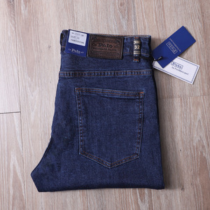 Jeans en denim pour hommes en gros, nouveaux pantalons décontractés à jambe <span class=keywords><strong>droite</strong></span>, taille mi-haute, délavage enzymatique, tendance mode américaine automne/hiver, style européen - Product Image 4