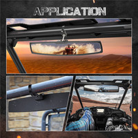 Miroir intérieur de voiture en aluminium durable de 16 pouces, clair ou anti-éblouissement bleu, pour Polaris Ranger Yamaha Rhino Can Am X3