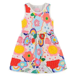 Summer pink silk screen printing combed cotton wholesale designer baby clothes from china