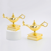 24 dernières figurines de trophée génériques en plastique doré, lampe magique d'Aladdin, et pièces de trophée pour tournoi GZ52