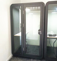 Cabine de bureau mobile insonorisée, cabines de bureau d'occasion à vendre, cabine téléphonique en verre feuilleté