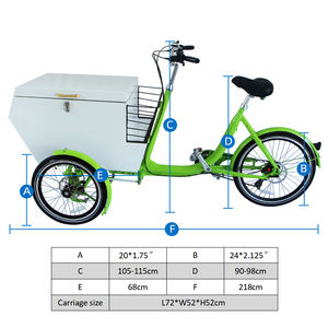Tricycle à pédales pour adultes, vélo cargo à trois roues, 6 vitesses, trike à dérive pour les courses et le <span class=keywords><strong>transport</strong></span> de colis - Product Image 6