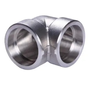 Soquete de aço carbono 1/2 "3000 # a105 npt, fio cotovelo 90 graus