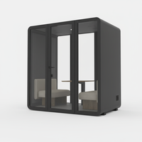 UNIBOOTH Cabine de bureau insonorisée moderne, cabine téléphonique en aluminium de précision, installation rapide, pour bureau à domicile, centre commercial, école, stockage