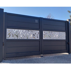 Puertas de Aluminio de Alta Calidad Personalizadas, Exquisitas Puertas de Hierro Forjado en Varios Estilos para Exteriores, Puertas <span class=keywords><strong>Correderas</strong></span> de Aluminio para Entrada de Vehículos - Product Image 2