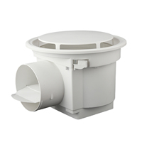 Ventilateur d'extraction de plafond rond de 10 pouces à haut débit d'air (380 m³/h), conduit de 150 mm, moteur en cuivre pur à faible bruit pour grandes salles de bain et hôtels