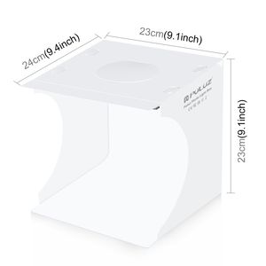 Factory Price PULUZ 20cm 550LM Folding <strong>Photo</strong> Studio Tent 20LED with 2 Backdrops USB Powered for Small Business Product Shooting - Product Image 3