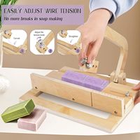 Coupe-savon rectangulaire artisanal en bois Candyer, machine à découper le fromage et les bougies avec fil de coupe réglable, outil de découpe flexible