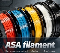 Filament ASA 1,75 mm 1 kg, résistant aux UV, plastique pour imprimante 3D, noir, blanc, naturel, filament ASA