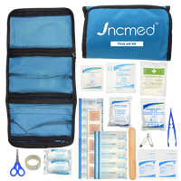 Trousse de premiers secours JCMED, nouveau modèle, mini sac bleu, kit de survie avec fournitures médicales d'urgence essentielles