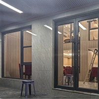 Porte de Magasin à Battant Antivol en Alliage d'Aluminium à Double Vitrage Isolant Style KFC - Fabricant Transfrontalier de Portes