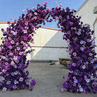 Arche de fleurs en roses violettes de 8 pieds de hauteur, nouveaux produits IFG, pour la décoration de mariage et de fêtes