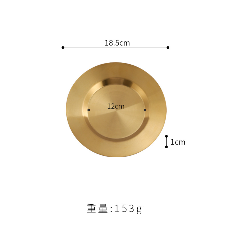 Plato llano de 20 cm con borde plano (dorado)