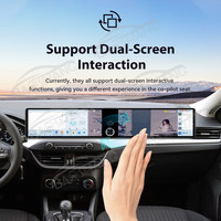 Radio de coche Baoshang Dual12.3 'Android13 Carplay para Ford Focus 2019-2022 navegación GPS Multimedia Control de voz con Carplay
