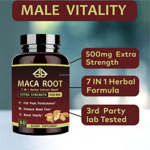 Suplemento Herbal 7 en 1 Maca Plus para la Vitalidad Masculina, Aumento de Energía y Tamaño para Adultos, 2 Cápsulas Diarias, 60 Cápsulas - Product Image 3