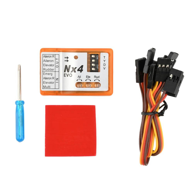 NX4-EVO/NX4-PRO Multifunction Fixed Wing Drone Flight Controller Auto Balance Gyro Flight Module Wireless Remote Controller