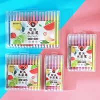 Fenlot No.713 Ensemble de stylos aquarelle à pointe douce effaçable Couleurs lavables Marqueurs de brosse à eau en plastique pour l'art de bureau de dessin pour enfants
