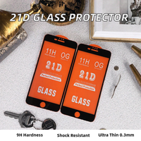 Protection d'écran en verre trempé de qualité 21D AAA, anti-choc, épaisseur 0,3 mm, protection d'écran pour IPHONE 18promax 17 16 15 14 13 12