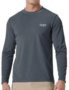 Camisas de pesca de manga larga de buena calidad al por mayor ligeras y elásticas en 4 direcciones nuevas y personalizadas UPF50 +