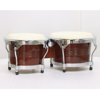 Professional Classic Wood Bongos Percussion Instrument with Ergonomic Design for High Quality Performance