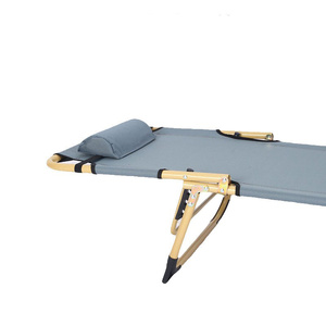 Xách tay gấp ngủ bãi biển bãi cỏ Giường Gấp Cắm trại thể thao cot giường nhỏ gọn cắm trại hồ bơi phơi nắng ngoài trời gấp giường - Product Image 4