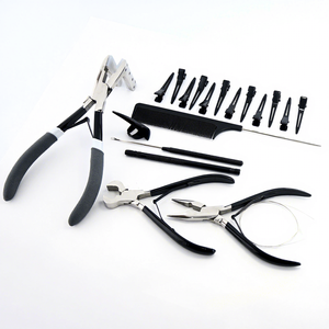 Kit Completo para Instalación y Remoción de Extensiones de Cabello con Herramienta de Engarzado de Microperlas, Extractor de Bucles y Ganchos para Rastas - Product Image 1