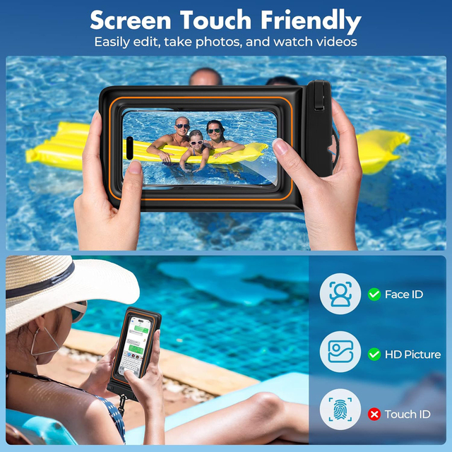 Universal Swimming Water Park IPX8 Water Proof Phone Pouch Beach Sponge Floating Cellphone Dry Bag Waterproof Mobile Phone Cover