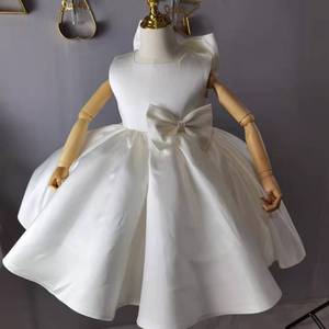 Vestido con lazo grande para niña, vestidos <span class=keywords><strong>de</strong></span> fiesta para niña, 1 año <span class=keywords><strong>de</strong></span> cumpleaños, Princesa, dulce vestido tutú para niños, vestido <span class=keywords><strong>de</strong></span> bautizo <span class=keywords><strong>de</strong></span> encaje, tela para bebé - Product Image 1