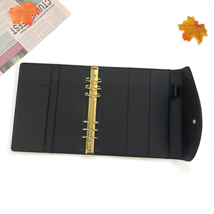 Black Custom Logo PVC Plastic <strong>A5</strong> Elastic Closure Notebook Cover <strong>Binder</strong> - Product Image 5