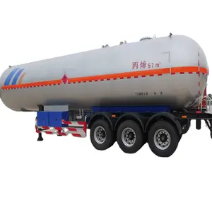 3 Axles ASME ISO Pressure Vessel LPG Gas Transporter Trailer Cryogenic Liquid Argon LOX/LIN/Lar/LNG LPG Trailer For Sale