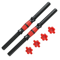 Barres d'haltères réglables Barres d'haltères filetées Barres de poignée d'haltères pour haltérophilie Home Gym Fitness Exercice
