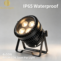 Projecteur PAR LED étanche Homei avec zoom 4x50W COB blanc chaud et froid pour scène IP65 DMX512