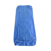 Drap de lit d'hôpital bleu jetable non tissé en PP antibactérien médical