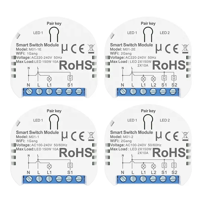 Smart Home Wifi Zigbee Slimme Lichtschakelaar Module Alexa Google Afstandsbediening Wifi Smart Switch Module Diy Smart Breaker Relais