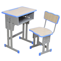 Meubles d'éducation scolaire de conception moderne, fourniture d'usine, ensemble bureau et chaise pour étudiants, table réglable en hauteur, bureau à domicile, appartement
