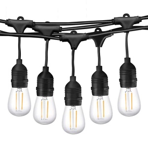 Guirlande lumineuse LED d'extérieur pour Noël E26 / E27 Ampoule à base noire avec fils pour ceinture - Product Image 2