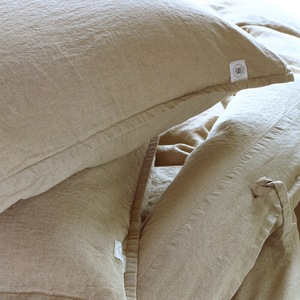 Vente en gros personnalisé 55% lin 45% coton couleur unie lin français housse de couette maison couleur unie lin <span class=keywords><strong>belge</strong></span> ensemble de literie - Product Image 5