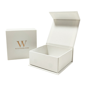 Caja de Papel Rígida de Lujo con Logotipo Personalizado, Caja Magnética con Estampado en Oro Rosa para Cosméticos y Joyería - Product Image 4
