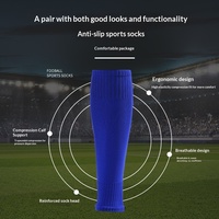 Chaussettes de compression pour le football, respirantes, anti-transpiration, anti-frottement, en nylon polyamide, pour adultes et enfants, longueur mollet