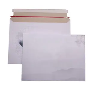 Factory Custom Logo Rigid Cardboard Mailer Documents Pape Hard Envelope A4 A5 Photo r Shipping Envelopes Mailing Bag