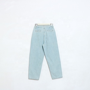 <span class=keywords><strong>Jean</strong></span> <span class=keywords><strong>taille</strong></span> <span class=keywords><strong>haute</strong></span> en denim pour femmes, style baggy, vintage, <span class=keywords><strong>bleu</strong></span> clair, collection - Product Image 2